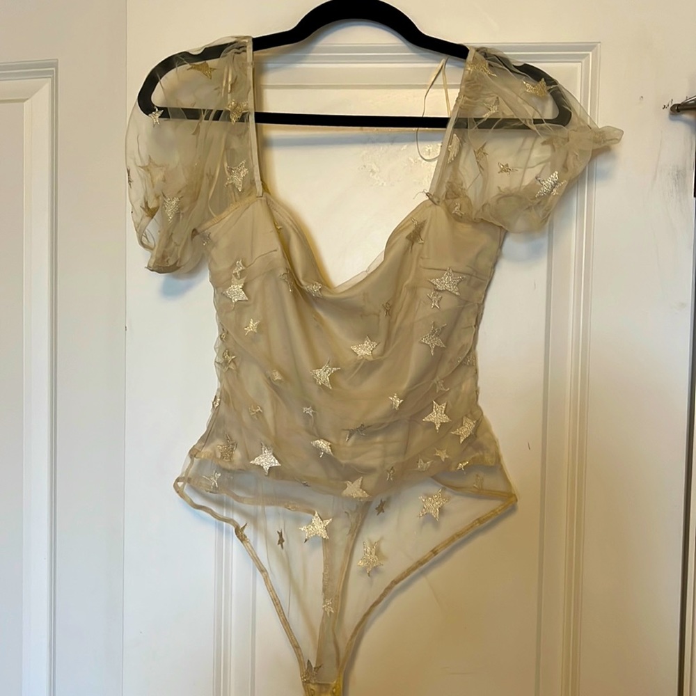 Le Lis Collection Gold Star Bodysuit